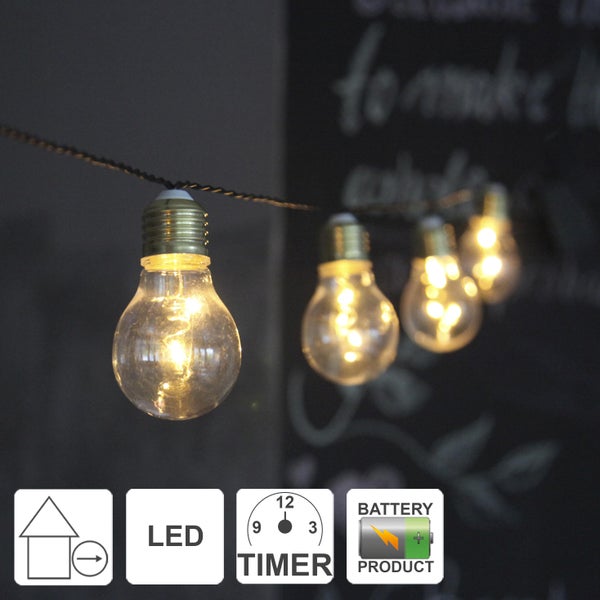 LED Lichterkette mit Batteriebetrieb und Timerfunktion