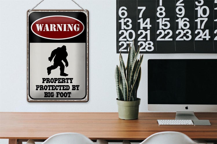 Blechschild Spruch 20x30cm Warning property protected by