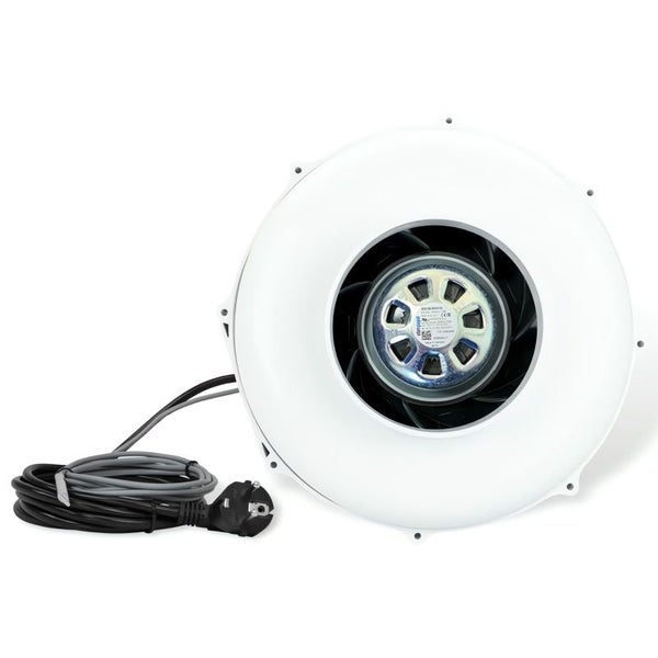 Prima Klima EC-TC Ventilator 160 mm – Leise, Energiesparend, 1180 m³/h, Temperatur- und Geschwindigkeitsregelung für Anbauräume