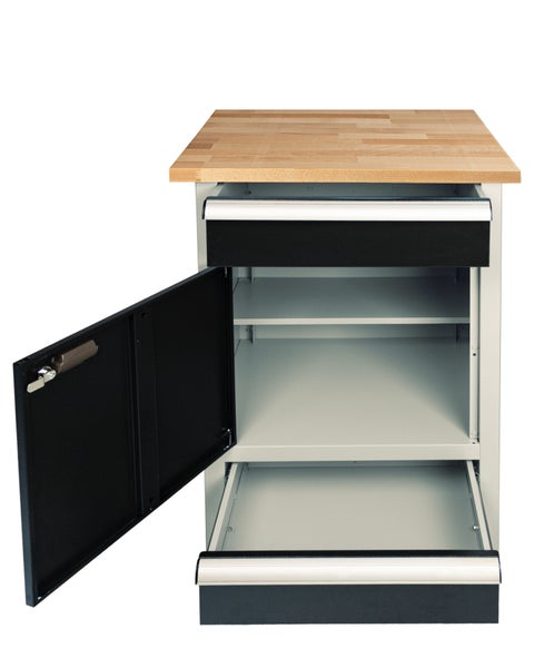 Ondis24 PRO Werkbank Finn Plus mit Buchenholz-Arbeitsplatte, Werkstatteinrichtung