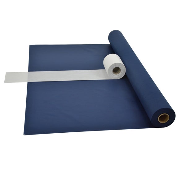 Sensalux Kombi-Set 1 Tischdeckenrolle 1m x 25m blau + Tischläufer 15cm weiß