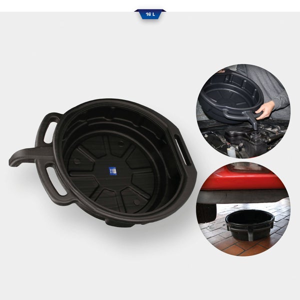 Ölauffangwanne mit einem Fassungsvermögen von 16 Litern zur Verwendung beim Ölwechsel