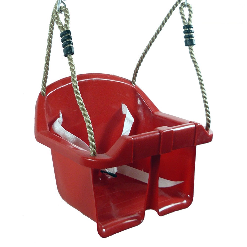 WICKEY Schaukel Zubehör Babysitz Spielturm, Schaukelgestell oder Klettergerüst – Rot