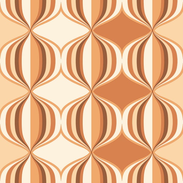 Dekorative Tapete mit Retro-Muster