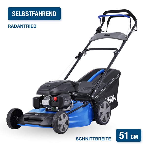 HYUNDAI Benzin-Rasenmäher LM5122G (Mulcher/Mäher mit Radantrieb, 3.9 PS Hyundai Motor)