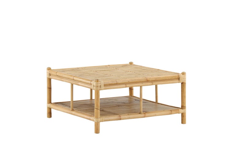 Cane Couchtisch Bambus. 90 X 90 X 45 cm