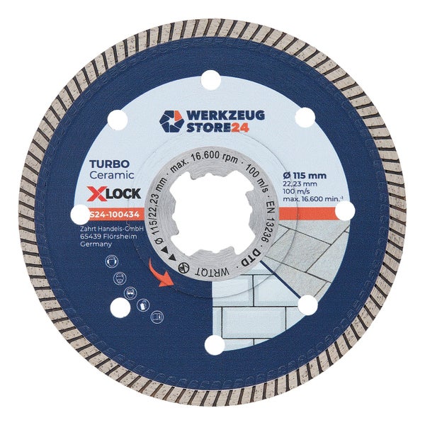 WS24 Diamanttrennscheibe X-Lock® Premium Feinsteinzeug 115 mm - WS24-100434