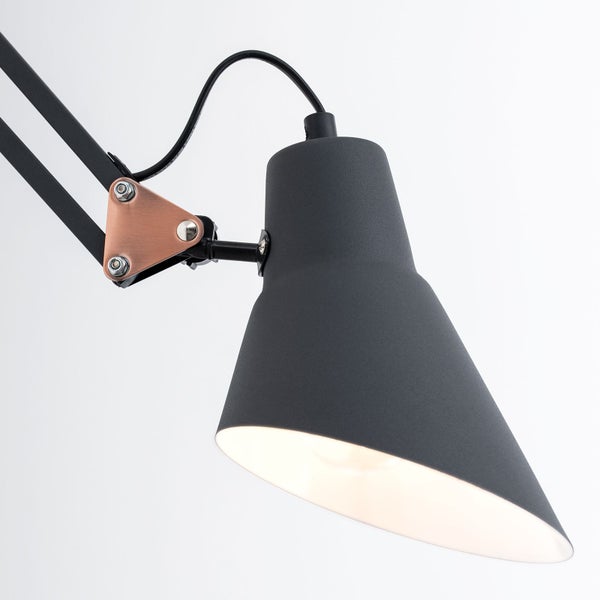 Moderne Wandleuchte mit verstellbarem Arm aus Metall