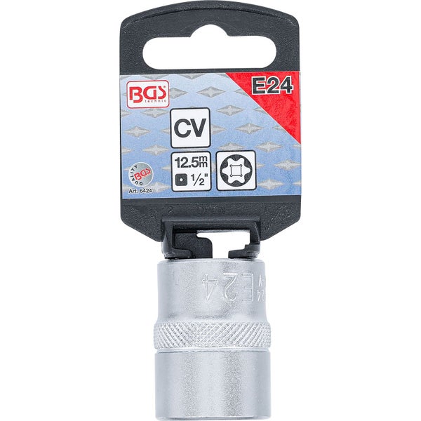 BGS technic Steckschlüssel-Einsatz E24, 12,5 mm