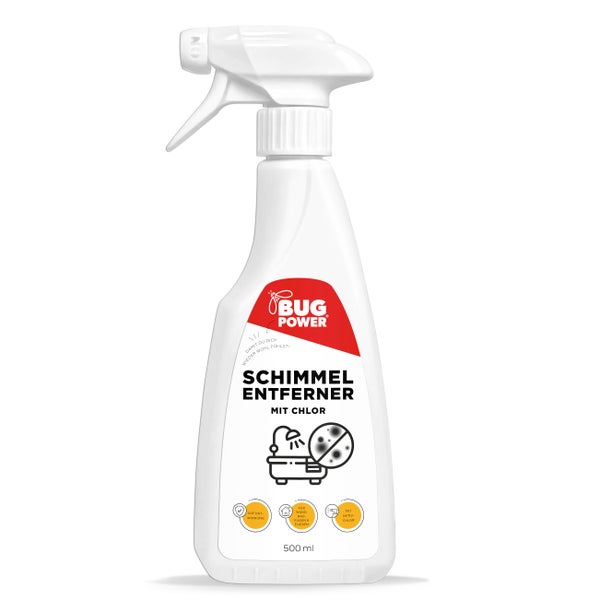 Silberkraft Schimmelentferner mit Aktiv-Chlor 500ml, Stark gegen Schimmel, Stockflecken, Sofort- & Langzeitschutz für Bad, Dusche, Fliesen, Fugen, Keller & Wände, Inkl. 70-seitigem Schimmel-Ratgeber