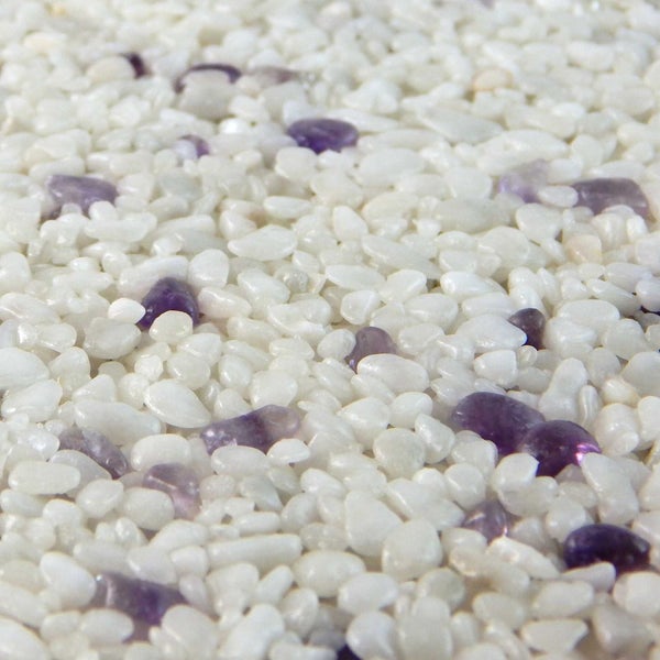 Terralith Edelsteinteppich Amethyst / Bianco 1 qm -außen-