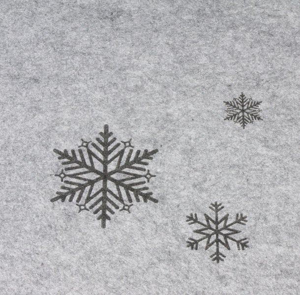 FRANK FLECHTWAREN | Tischläufer Schneeflöckchen, 40 x 140 cm, POLYESTER