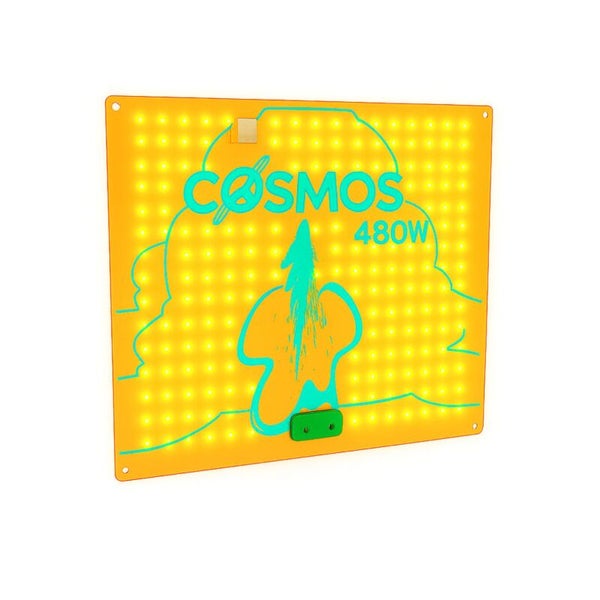 Cosmos LED-Pflanzenlampe mit 480 Watt Leistung, quadratisches LED-Panel mit zahlreichen Leuchtdioden.