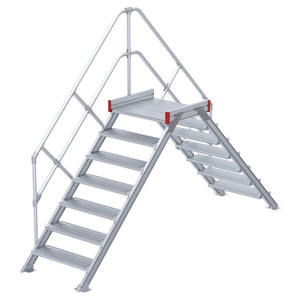 Aluminiumtreppe mit Geländer für den sicheren Aufstieg