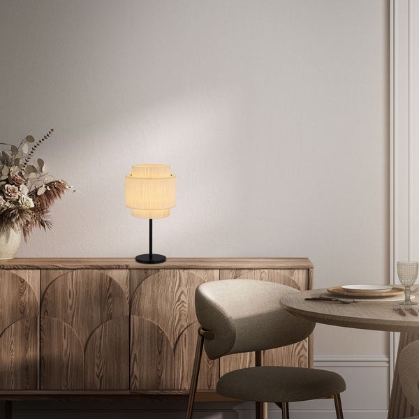 FULFILMENT ONLY table lamp, black / nature, 1xE27/max. 10W excl.
