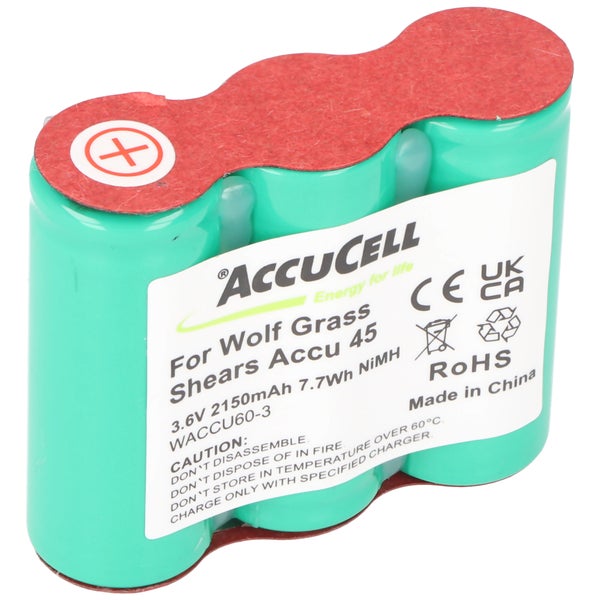 Akku für Wolf Rasenschere Accu 45, ACCU45, 3,6 Volt NiMH 2150mAh