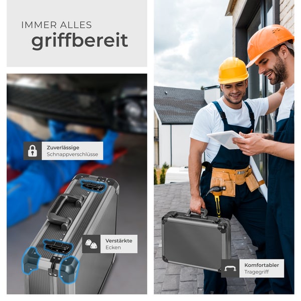 Werkzeugkoffer tectake  500-teilig mit Klappgriff