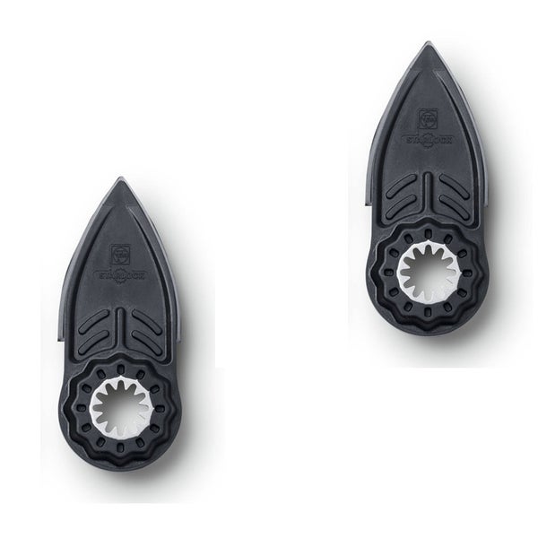 Zwei Starlock Schaber für oszillierende Werkzeuge