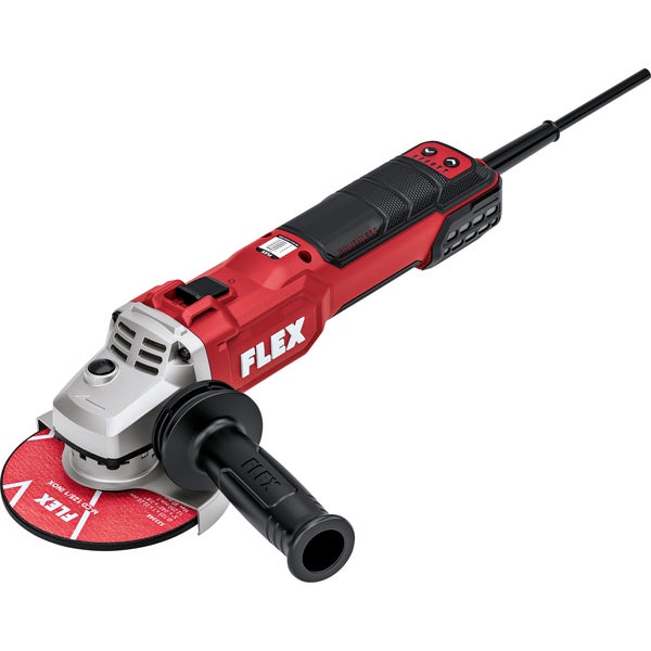 FLEX Winkelschleifer mit bürstenlosem Motor, Zusatzhandgriff und Trennscheibe für Metallbearbeitung