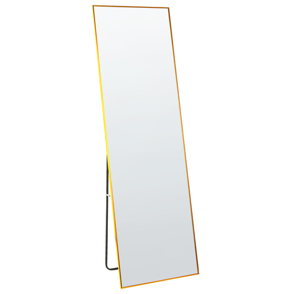 Rechteckiger Spiegel mit Standfuß und Rahmen