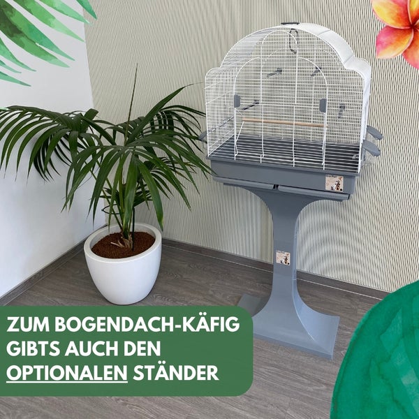 Vogelkäfig Wellensittich Großsittich Papagei Käfig vorne Freisitz offen Freiflug