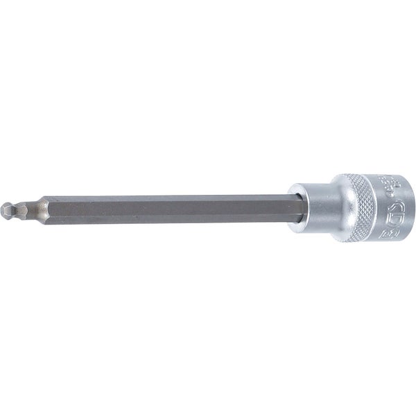 BGS Bit-Einsatz Länge 140 mm Antrieb Innenvierkant 12,5 mm (1/2) Innensechskant mit Kugelkopf 5 mm - 4258-5