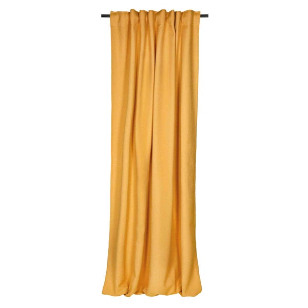 Gardine aus Stoff mit Schlaufenaufhängung