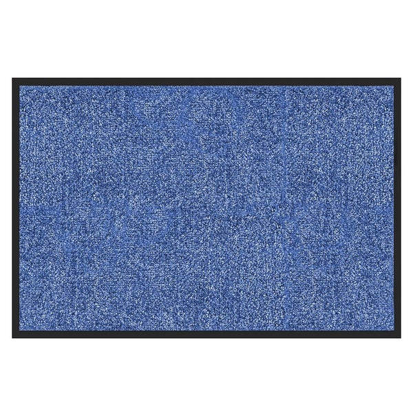 FLOORDIREKT Fußmatte Rhine - Unicolor - Schmutzfangmatte für Innen & Außenbereiche - Blau - 90 x 600 cm