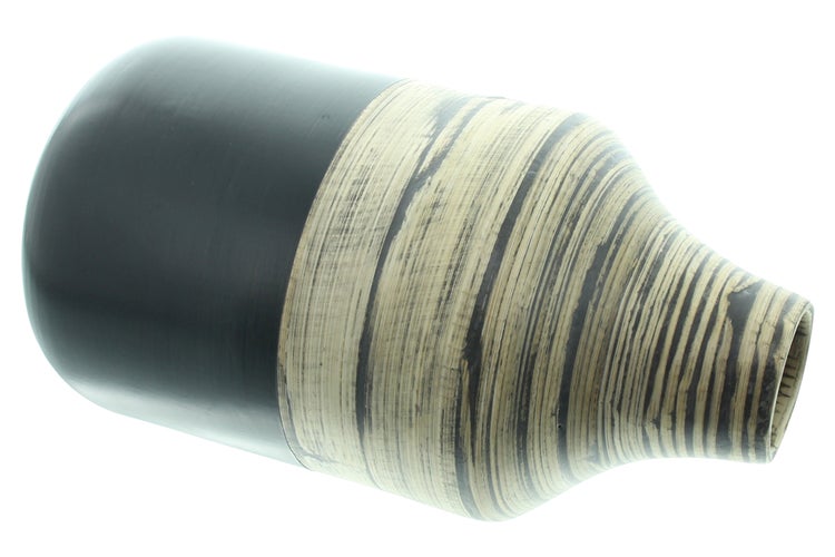 Dekorative Vase mit Holzstruktur