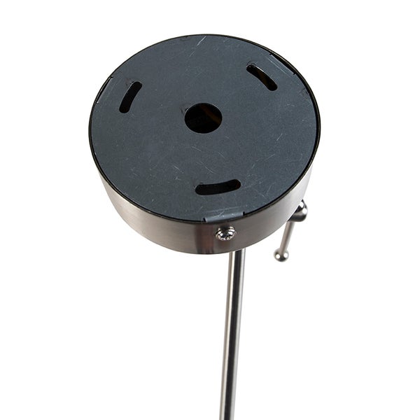 Metall-Baldachin einer Leuchte mit Montageplatte und Zugschalter.