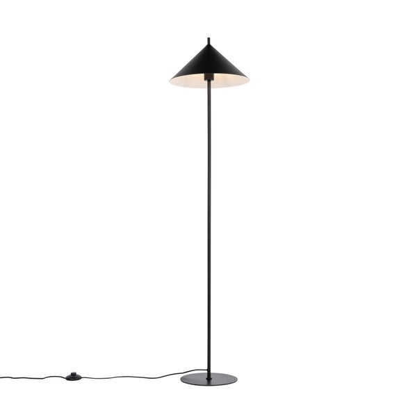 QAZQA - Design Design-Stehleuchte I Stehlampe I Standleuchte I Lampe I Leuchte schwarz - Triangolo I Wohnzimmer I Schlafzimmer - Stahl Rund - LED geeignet E27