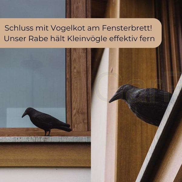 Taubenabwehr Vogelabwehr Krähe Raben Attrappe Taubenschreck Vogelschreck Vogelabwehr Vogelscheuche Tauben vertreiben