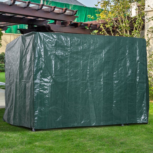 Outsunny Schutzhülle, Abdeckhaube, UV-Schutz, extra Befestigung, Rechteckig,  215 x 155 x 150 cm, PE, Grün