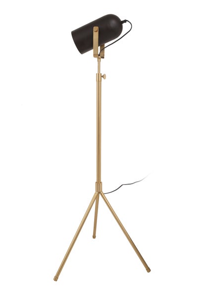 Moderne Stehlampe im Loft Studio Look in Schwarz Gold 163 | Wohnzimmer Esszimmer Leuchte