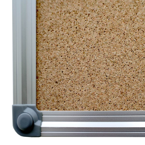 VISCOM Kork-Pinnwand - Korktafel mit Aluminium-Rahmen - 100x150 cm - Pinnwand für Notizen - hochwertiges und natürliches Kork