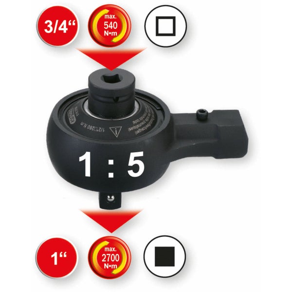 KS TOOLS 3/4 Universal Drehmoment-Vervielfältiger 2.700 Nm - 516.3705