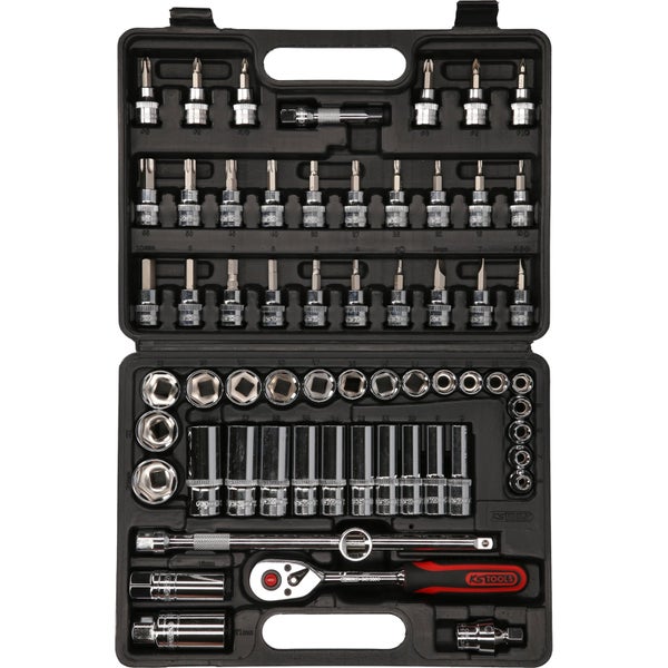 Steckschlüsselsatz in schwarzem Werkzeugkoffer