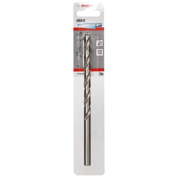 Bosch 1x Metallbohrer HSS-G DIN 340 9 x 115 x 175 mm - 2608595689