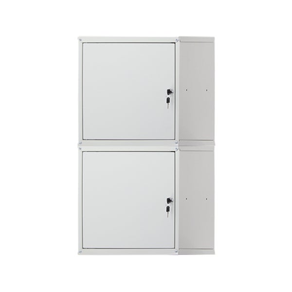 PROREGAL Mega Deal 2x Schließfachwürfel Cubic XL HxBxT 45 x 45 x 45 cm Grau