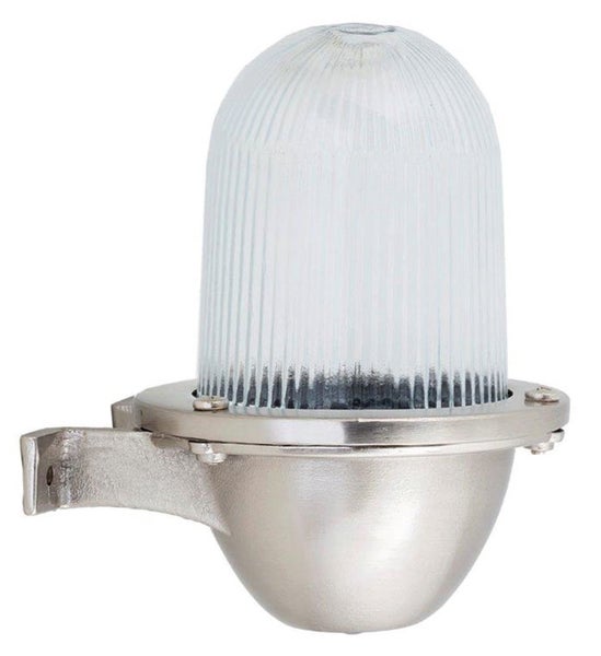 Wandleuchte mit geripptem Glas