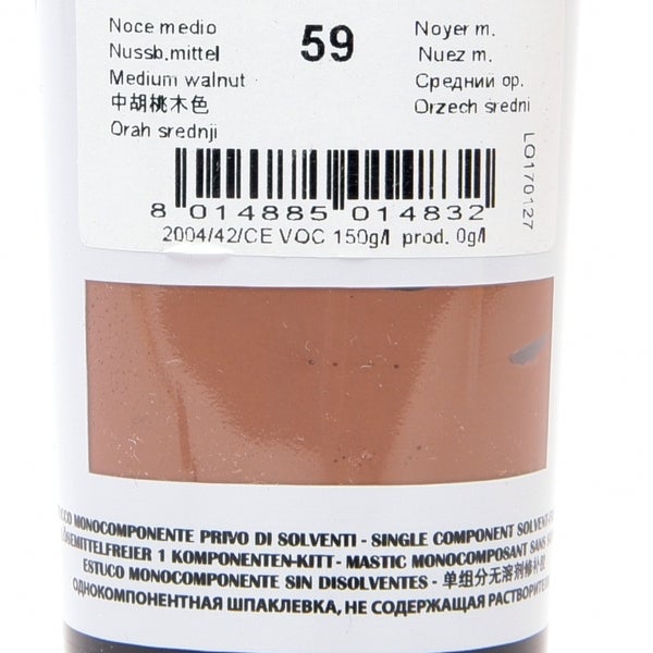 Detailansicht einer Tube mit der Bezeichnung Nussbaum mittel 59.