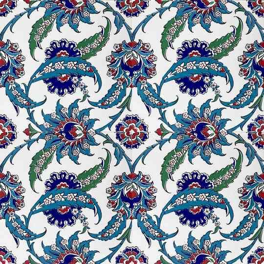 Fliesenmuster mit floralem Design