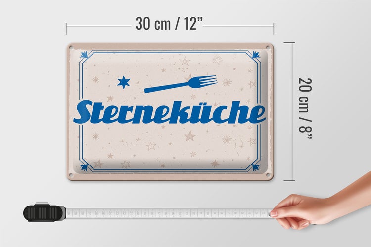 Blechschild Spruch 30x20cm Sterneküche