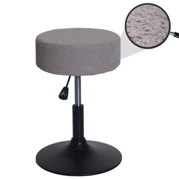Hocker mit Stoffbezug und verstellbarer Höhe