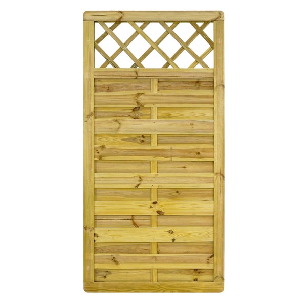 Holzzaunelement mit Rankgitter