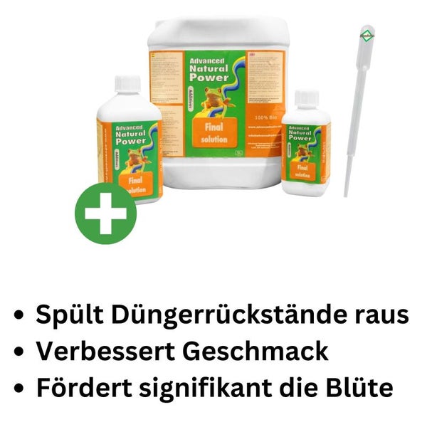 Advanced Hydroponics Final Solution – 1 Liter Reifungs- und Blütenförderer mit Pipette, für optimale Ernte, süßere Früchte & vielseitige Pflanzenanwendungen