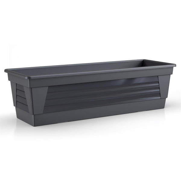 Plastard Blumenkasten 3er Set Anthrazit 80x21x17 cm Pflanzkasten Balkonkasten Pflanzkübel