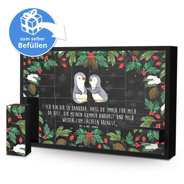 Mr. & Mrs. Panda Befüllbarer Adventskalender Pinguine trösten - Schwarz