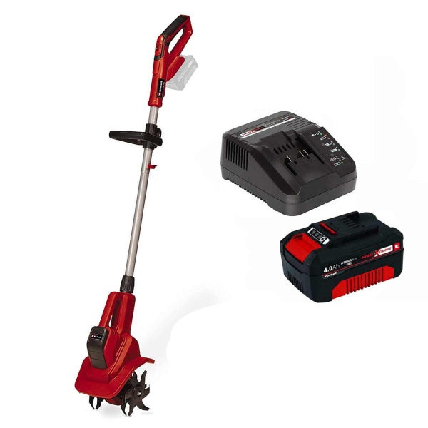Einhell Akku-Bodenhacke mit Ladegerät und 18 Volt Lithium-Ionen Akku für die Gartenarbeit