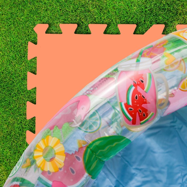 eyepower 8 Große Matten: 1,9m² Poolunterlage 50x50 Boden Poolmatte - Pool Unterlage Outdoor Matte Poolunterlage Matten - Platten für Pool Schutzmatte unter Pool - Bodenmatte Pool Outdoor Puzzlematte